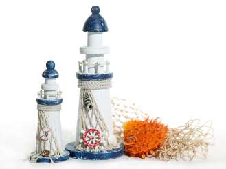 599917 Leuchtturm Holz 12.5x5x5cm 