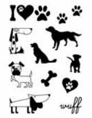 600267 Stempel Clear Hund A7 / 74x105mm, 12-teilig 