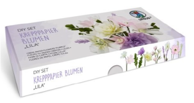 600587 DIY Set Krepppapier Blumen lila 
