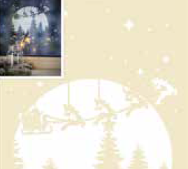 620055 Schablone Weihnachtsmann im Schlitten 