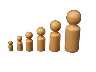 62.0521 Holzpuppe, 38mm gerade Form 