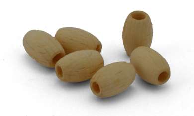 62.1600 Holzoliven Buche hell, 12 x 8 mm 