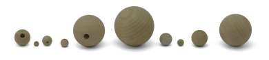 62.1510 Holzkugeln Buche hell, 10 mm Bohrung 3 mm 