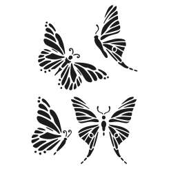 9320703 Stencil Schmetterling A5 - 4tlg 