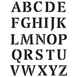 9320725 Stencil Buchstaben gross A5 - 26tlg 