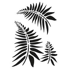 9320729 Stencil Farn DIN A5, 3teilig 