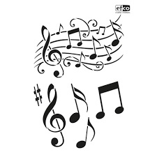 9320855 Stencil Musik A4 