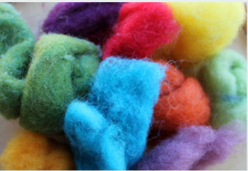 600119 Filzwolle rainbow 350g Zip-Beutel, 12 Farben 