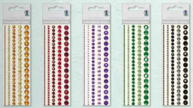 600322 Schmuckstein Sticker Bordüren gelb 