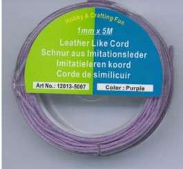 522908 Schnur Lederimitat lila 1mmx5m 
