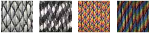 600262 Paracord Farbmix regenbogen/schwarz 1 Rolle à 50m 