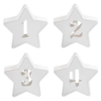2007674 Silikonform Adventszahlen Stern  10 x 3 cm 