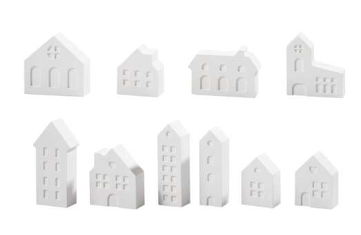 2007678 Silikonform Mini-Häuser ca. 4 - 6,5 cm 