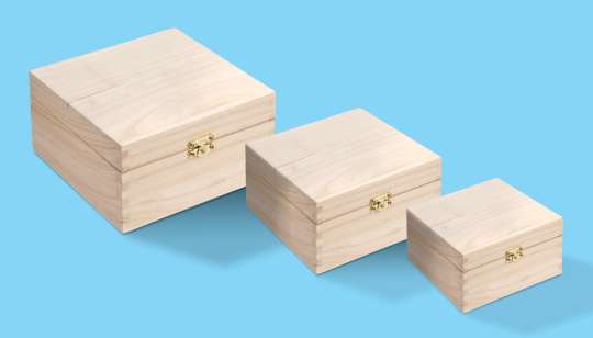3270162 Holz-Boxen Set à 3 