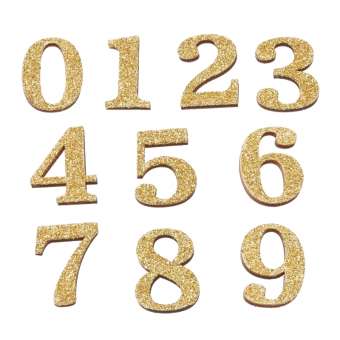 3270376 Zahlen-Satz ca, 2,8cm, 20 Teile, gold 