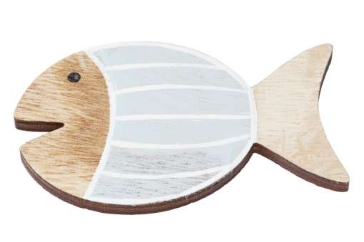 3270451 Holz-Fische  7,5cm, grau 