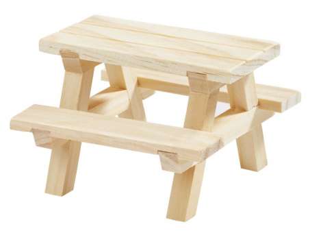 3270519 Tisch mit Bänken 8x8x5,5cm natur  