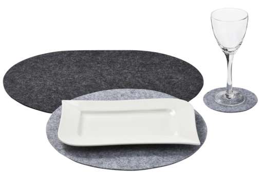 3436087 Filztischset rund 31cm 2St lago 