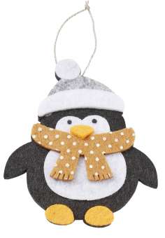 3437574 Filz-Pinguin, 7,5cm, mit Aufhänger 