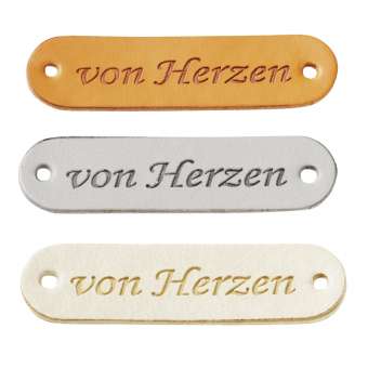 3440008 Label von Herzen 45x12mm, 4St braun 