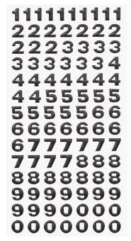 3451109 SOFTY-Sticker Zahlen   schwarzmatt  
