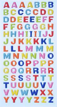 3451114 Sticker Grossbuchstaben farbig 