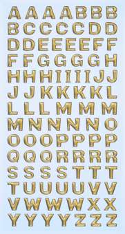 3451115 Sticker Grossbuchstaben gold 