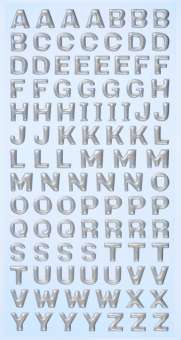 3451116 Sticker Grossbuchstaben silber 