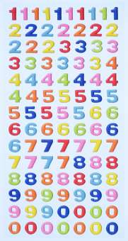 3451117 Sticker Zahlen farbig 