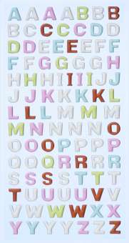 3451130 Sticker Buchstaben gross pastell 