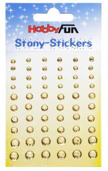 3451750 Stony-Stickers rund 60St champagner 