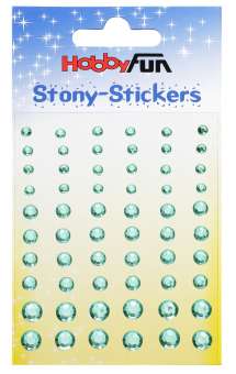 3451753 Stony-Stickers rund 60St türkis 