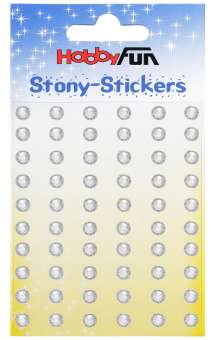 3451774 Stony-Stickers rund 6mm kristall 