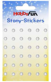 3451775 Stony-Stickers rund 8mm kristall 