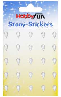 3451781 Stony-Stickers Tropfen 5x10mm kristall A+ 