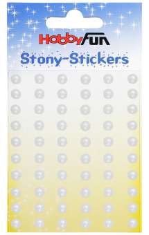 3451784 Stony-Stickers rund 6mm weiss 