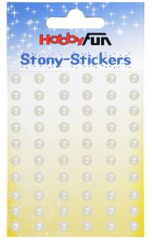 3451788 Stony-Stickers rund 6mm creme 