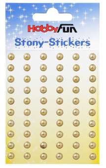 3451792 STONY-Sticker rund, 6mm, 60St gold 