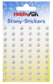 3451796 STONY-Sticker rund, 6mm, 60St silber 