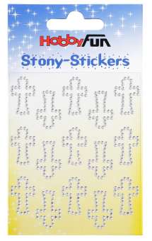 3451862 STONY-Sticker Kreuze,kristall,15St. 