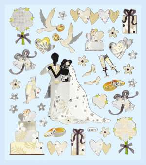 3452309 Hobby-Design Sticker Hochzeit 