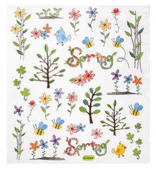 3452330 Hobby-Design Sticker Blume Zweig 