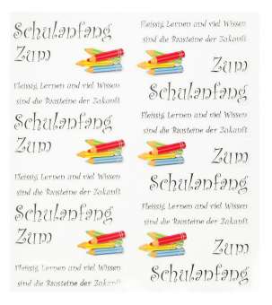 3452403 Design Sticker Zum Schulanfang 