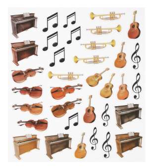3452425 Design-Sticker Musik-Instrument 