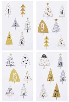 3453435 Sticker Adventszahlen 1-24 Baum 