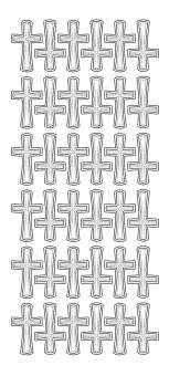 3460238 Sticker Kreuz silber 