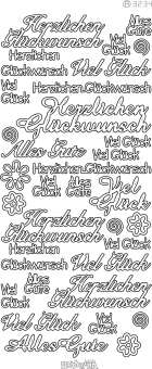 3460316 Sticker Gute Wünsche silber 