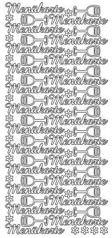 3460356 Sticker  Menuekarte  silber 