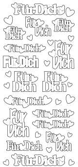 3460404 Sticker  Für Dich  silber 