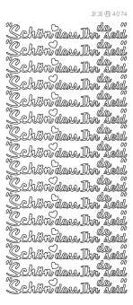 3460415 Konturensticker Schön, dass Ihr da seid 